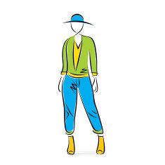 abstract sketch fashion model design N2