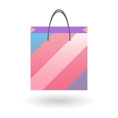 shopping bag with a transgender pride flag