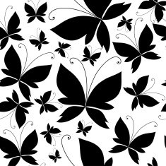 Seamless black butterfly pattern