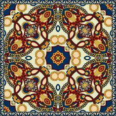Traditional ornamental floral paisley bandanna N601