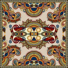Traditional ornamental floral paisley bandanna N602