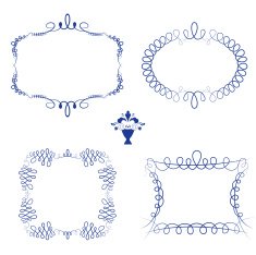 Set of decorative frame calligraphic