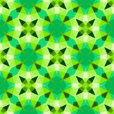 Multicolor geometric pattern in bright green N5