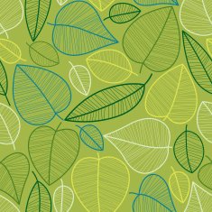 Spring leaves seamless pattern