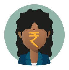 Avatar with a rupee sign N2