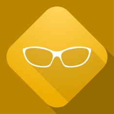 Icon of Sunglasses with a long shadow