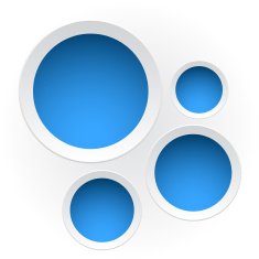 Round plastic banners