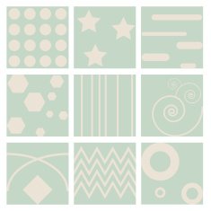 Nine Retro different seamless patterns