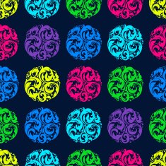 Bright seamless pattern with circles