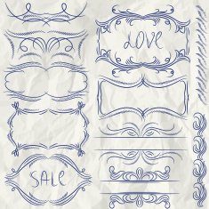 floral decorative borders ornamental rules dividers frame