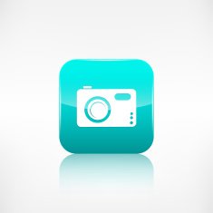 Digital photo camera icon Application button