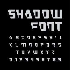 alphabetic fonts and numbers N35