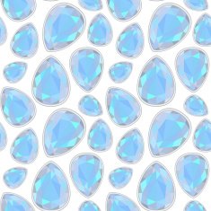 blue gemstone saturated color seamless pattern