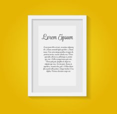 Frame on Wall for Your Text and Images Vector Illustration N28