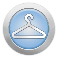 Icon Button Pictogram Coat Hanger N42