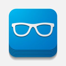 square button glasses N5