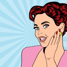pop art retro woman in comics style N9
