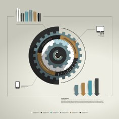 Exclusive circle flat infographic diagram N2