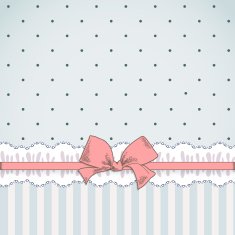 Vintage card design with decorative ribbon and bow N2