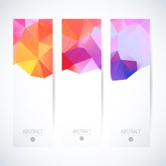 Abstract vector vertical mosaic banners N16