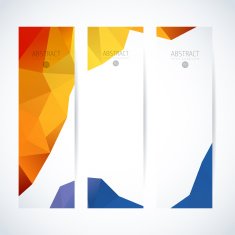 Abstract vector vertical mosaic banners N26