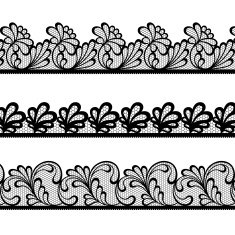 Set of lace vector borders N4