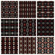 Set of nine tribal patterns N6