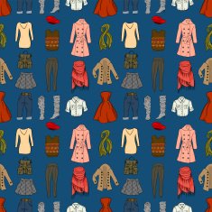 Fashion cartoon seamless background N2