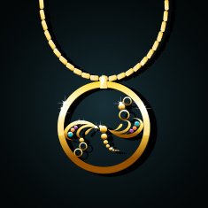 Jewelry with dragonfly and colors gemstones