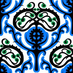 Suzani vector ethnic pattern with Kazakh motifs N10
