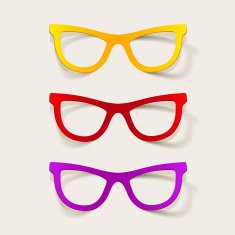 realistic design element glasses N27