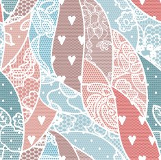 Lace seamless pattern with flowers N142