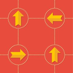 Seamless pattern with trendy flat arrows