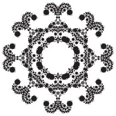 Lace ornament round doily geometric flower pattern floral holiday N20