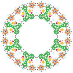 Lace ornament round doily geometric flower pattern floral holiday N22