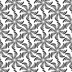 Black propeller abstract pattern on white background