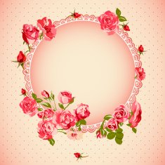 Vintage floral lace background with roses N8