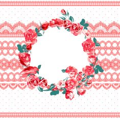 Vintage floral lace background with roses N9