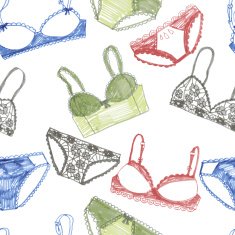 Hand drawn vector sexy lingerie set N11