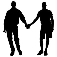 Vector silhouettes of gay N18