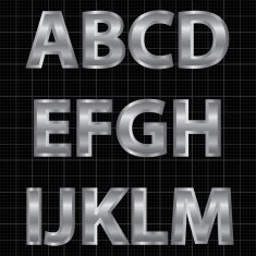 Silver letters illustration N2