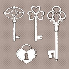 keys illustration in vector