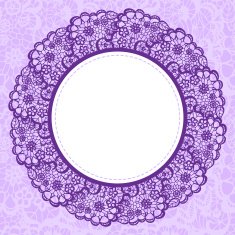 Elegant doily on lace gentle background N16