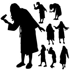 Vector silhouette of a woman N881