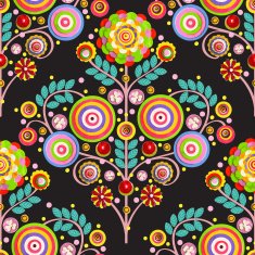Fashionable modern seamless wallpaper or textile with collection flowers N18
