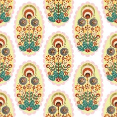 Fashionable modern seamless wallpaper or textile with collection flowers N21
