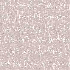 Seamless pattern with hand drawn decorative letters N8