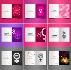 Greeting card for Happy Women's Day presentation collection
