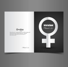 vector design for women's day greeting card element colorful
