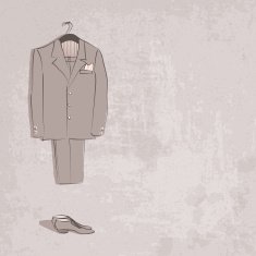 sketch groom suit